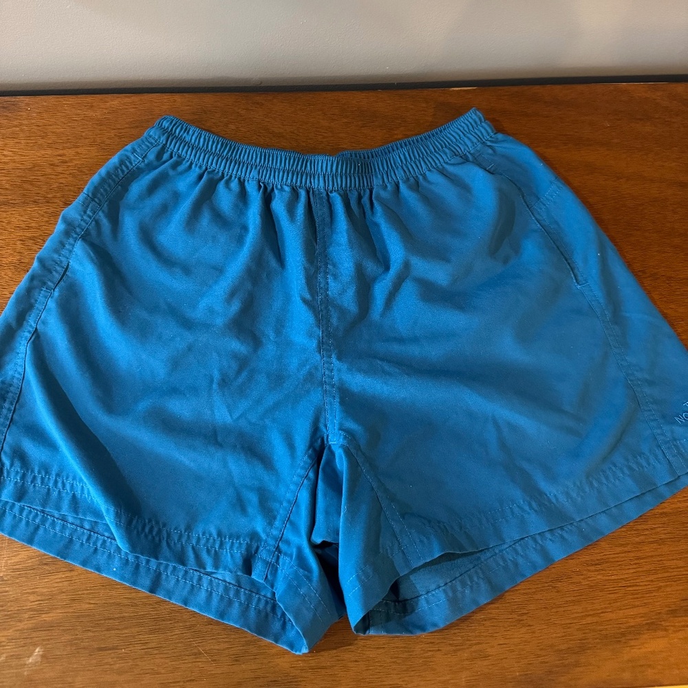 The North Face Womens Small Running Shorts Two Pair Blue Black Athletic Outdoor